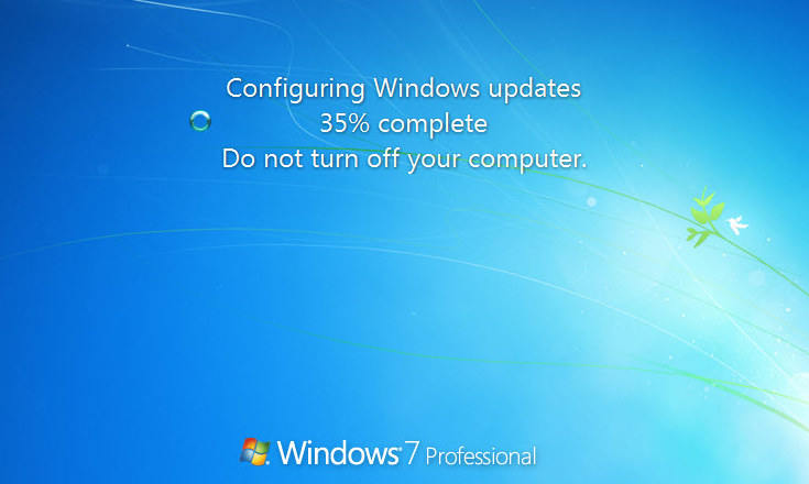 Windows update stuck at 5